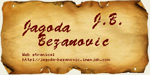 Jagoda Bežanović vizit kartica
